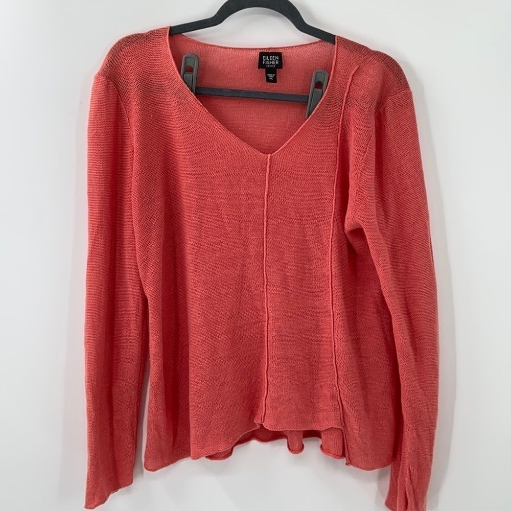 Eileen Fisher 100% linen Top Sz L